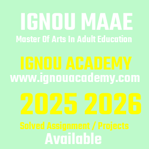 IGNOU MAAE SOLVED ASSIGNMENT 2025 2026